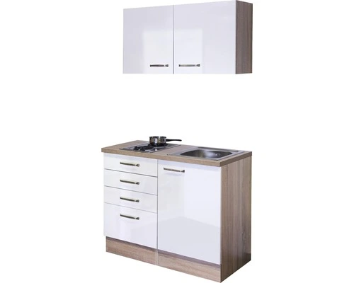 Flex-Well FLEX WELL Minikeuken Met Apparatuur Valero Wit Hoogglans 100x60 Cm 2 Flex-Well FLEX WELL Minikeuken Met Apparatuur Valero Wit Hoogglans 100x60 Cm - Afbeelding 2