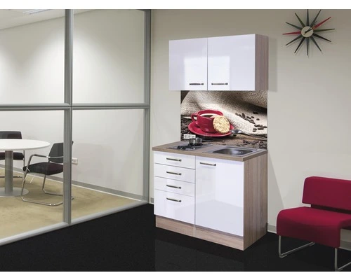 Flex-Well FLEX WELL Minikeuken Met Apparatuur Valero Wit Hoogglans 100x60 Cm 1 Flex-Well FLEX WELL Minikeuken Met Apparatuur Valero Wit Hoogglans 100x60 Cm