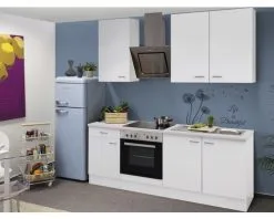 Flex-Well FLEX WELL Keukenblok Met Apparatuur Wito Wit Mat 210x60 Cm