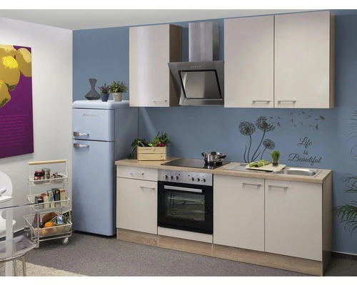 Flex-Well FLEX WELL Keukenblok Met Apparatuur Nepal Kashmir Glanzend 210x60 Cm 1 Flex-Well FLEX WELL Keukenblok Met Apparatuur Nepal Kashmir Glanzend 210x60 Cm