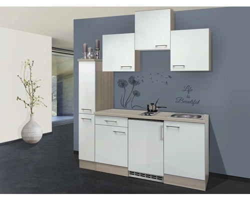 Flex-Well FLEX WELL Minikeuken Met Apparatuur Abaco Parelmoer Glanzend 180x60 Cm 1 Flex-Well FLEX WELL Minikeuken Met Apparatuur Abaco Parelmoer Glanzend 180x60 Cm