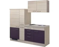 Flex-Well FLEX WELL Minikeuken Met Apparatuur Focus Acacia En Aubergine Mat 190x60 Cm -Spoelbakken Verkoop DV 8 5769788 02 4c DE 20170623093615
