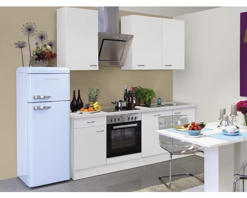 Flex-Well FLEX WELL Keukenblok Met Apparatuur Wito Wit Mat 220x60 Cm 1 Flex-Well FLEX WELL Keukenblok Met Apparatuur Wito Wit Mat 220x60 Cm