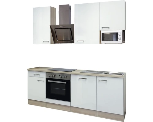 Flex-Well FLEX WELL Keukenblok Met Apparatuur Abaco Parelmoer Glanzend 220x60 Cm 5 Flex-Well FLEX WELL Keukenblok Met Apparatuur Abaco Parelmoer Glanzend 220x60 Cm - Afbeelding 5