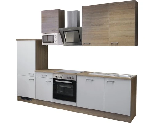 Flex-Well FLEX WELL Keukenblok Met Apparatuur Samoa Wit En Sonoma Eiken Mat 280x60 Cm 6 Flex-Well FLEX WELL Keukenblok Met Apparatuur Samoa Wit En Sonoma Eiken Mat 280x60 Cm - Afbeelding 6