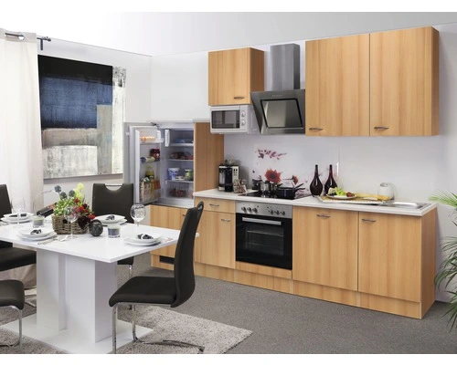 Flex-Well FLEX WELL Keukenblok Met Apparatuur Nano Beuken-decor Mat 280x60 Cm 1 Flex-Well FLEX WELL Keukenblok Met Apparatuur Nano Beuken-decor Mat 280x60 Cm