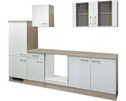 Flex-Well FLEX WELL Keukenblok Zonder Apparatuur Abaco Parelmoer Glanzend 270x60 Cm