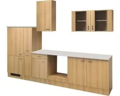 Flex-Well FLEX WELL Keukenblok Zonder Apparatuur Nano Beuken-decor Mat 300x60 Cm