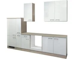 Flex-Well FLEX WELL Keukenblok Zonder Apparatuur Abaco Parelmoer Glanzend 300x60 Cm