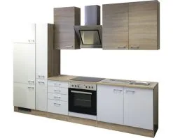 Flex-Well FLEX WELL Keukenblok Met Apparatuur Samoa Wit En Sonoma Eiken Mat 300x60 Cm -Spoelbakken Verkoop DV 8 5769892 03 4c DE 20170623102103