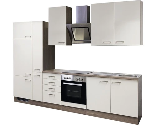 Flex-Well FLEX WELL Keukenblok Met Apparatuur Eico Magnoliawit Mat 300x60 Cm 5 Flex-Well FLEX WELL Keukenblok Met Apparatuur Eico Magnoliawit Mat 300x60 Cm - Afbeelding 5