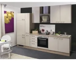 Flex-Well FLEX WELL Keukenblok Met Apparatuur Nepal Kashmir Glanzend 300x60 Cm