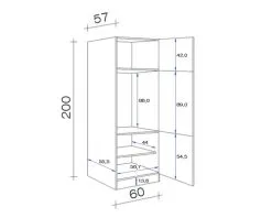 Flex-Well FLEX WELL Ombouwkast Samoa Wit 60x57x200 Cm -Spoelbakken Verkoop DV 8 5779492 02 4c DE 20220118121653 6