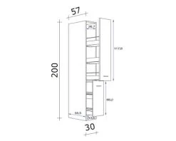 Flex-Well FLEX WELL Apothekerskast Wito 30x200x57 Cm 5 Flex-Well FLEX WELL Apothekerskast Wito 30x200x57 Cm -Spoelbakken Verkoop DV 8 5779493 02 4c DE 20220209154751 3