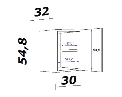 Flex-Well FLEX WELL Hangkast Santo Antraciet 30x32x55 Cm 2 Flex-Well FLEX WELL Hangkast Santo Antraciet 30x32x55 Cm - Afbeelding 2