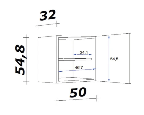 Flex-Well FLEX WELL Bovenkast Focus 50x55x32 Cm 2 Flex-Well FLEX WELL Bovenkast Focus 50x55x32 Cm - Afbeelding 2