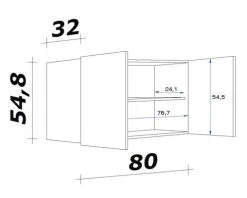 Flex-Well FLEX WELL Hangkast Samoa Sonoma Eiken 80x32x55 Cm -Spoelbakken Verkoop DV 8 5779512 02 4c DE 20220118131759