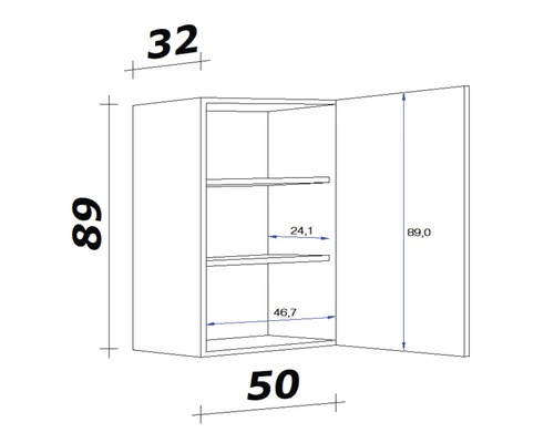 Flex-Well FLEX WELL Hangkast Palmaria Wito Wit 50x32x89 Cm 2 Flex-Well FLEX WELL Hangkast Palmaria Wito Wit 50x32x89 Cm - Afbeelding 2