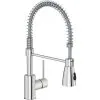 AVITAL Keukenkraan Solona Met Top Mount® Montage En Flexibele Uitloop Chroom