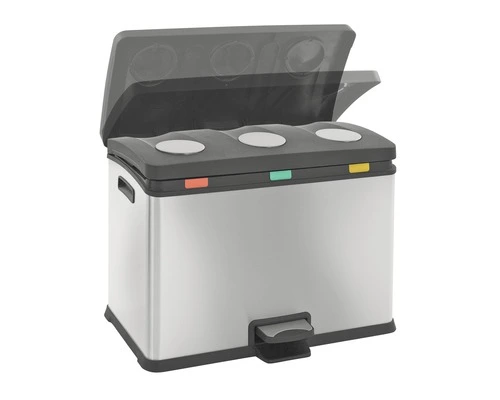 EKO Pedaalemmer Rejoice Recycling Mat RVS 3x12 L 6 EKO Pedaalemmer Rejoice Recycling Mat RVS 3x12 L - Afbeelding 6