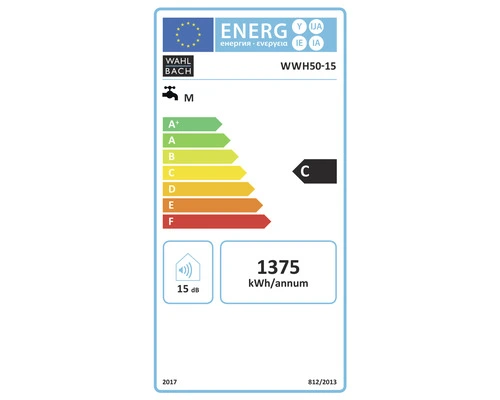WAHLBACH Elektrische Wandboiler 50 L Staal/emaille Tank 2 WAHLBACH Elektrische Wandboiler 50 L Staal/emaille Tank - Afbeelding 2