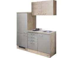 Flex-Well FLEX WELL Minikeuken Met Apparatuur Riva Kwartsiet Cubaniet En San Remo Eiken Licht Mat 160x60 Cm -Spoelbakken Verkoop DV 8 6108648 01 4c DE 20170623110119