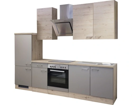 Flex-Well FLEX WELL Keukenblok Met Apparatuur Riva Kwartsiet Cubaniet En San Remo Eiken Licht Mat 270x60 Cm 5 Flex-Well FLEX WELL Keukenblok Met Apparatuur Riva Kwartsiet Cubaniet En San Remo Eiken Licht Mat 270x60 Cm - Afbeelding 5