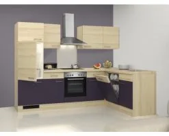 Flex-Well FLEX WELL Hoekkeuken Met Apparatuur Focus Acacia En Aubergine Mat 280x170 Cm -Spoelbakken Verkoop DV 8 6128960 01 4c DE 20170623112119