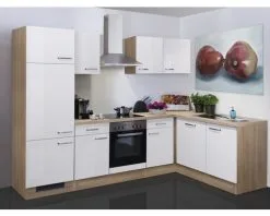 Flex-Well FLEX WELL Hoekkeuken Met Apparatuur Valero Wit Hoogglans 280x170 Cm