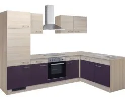 Flex-Well FLEX WELL Hoekkeuken Met Apparatuur Focus Acacia En Aubergine Mat 280x170 Cm -Spoelbakken Verkoop DV 8 6128981 01 4c DE 20170623112546