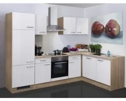 Flex-Well FLEX WELL Hoekkeuken Met Apparatuur Valero Wit Hoogglans 280x170 Cm