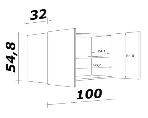 Flex-Well FLEX WELL Bovenkast Speed 100x55x32 Cm 8 Flex-Well FLEX WELL Bovenkast Speed 100x55x32 Cm - Afbeelding 8