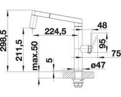 BLANCO Keukenkraan Panera-S RVS 13 BLANCO Keukenkraan Panera-S RVS -Spoelbakken Verkoop DV 8 6280802 07 4c DE 20210817150001