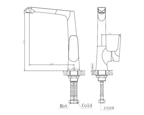 Keukenkraan Tamca Chroom 2 Keukenkraan Tamca Chroom - Afbeelding 2