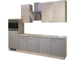 Flex-Well FLEX WELL Keukenblok Met Apparatuur Riva Kwartsiet Cubaniet En San Remo Eiken Licht Mat 270x60 Cm -Spoelbakken Verkoop DV 8 6569487 02 4c DE 20171218031412