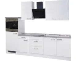 Flex-Well FLEX WELL Keukenblok Met Apparatuur Varo Wit Mat 270x60 Cm -Spoelbakken Verkoop DV 8 6569489 02 4c DE 20171218030728