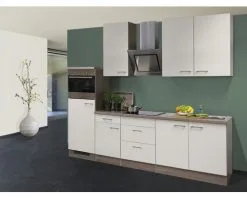 Spoelbakken Verkoop 11 Flex-Well FLEX WELL Keukenblok Met Apparatuur Eico Magnoliawit Mat 270x60 Cm