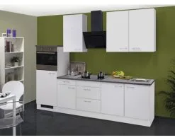 Flex-Well FLEX WELL Keukenblok Met Apparatuur Lucca Wit Mat 270x60 Cm