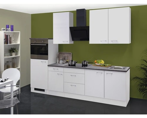 Flex-Well FLEX WELL Keukenblok Met Apparatuur Lucca Wit Mat 270x60 Cm 1 Flex-Well FLEX WELL Keukenblok Met Apparatuur Lucca Wit Mat 270x60 Cm