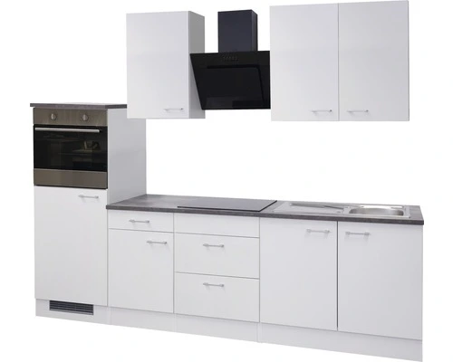 Flex-Well FLEX WELL Keukenblok Met Apparatuur Lucca Wit Mat 270x60 Cm 6 Flex-Well FLEX WELL Keukenblok Met Apparatuur Lucca Wit Mat 270x60 Cm - Afbeelding 6