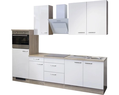 Flex-Well FLEX WELL Keukenblok Met Apparatuur Valero Wit Hoogglans 270x60 Cm 6 Flex-Well FLEX WELL Keukenblok Met Apparatuur Valero Wit Hoogglans 270x60 Cm - Afbeelding 6