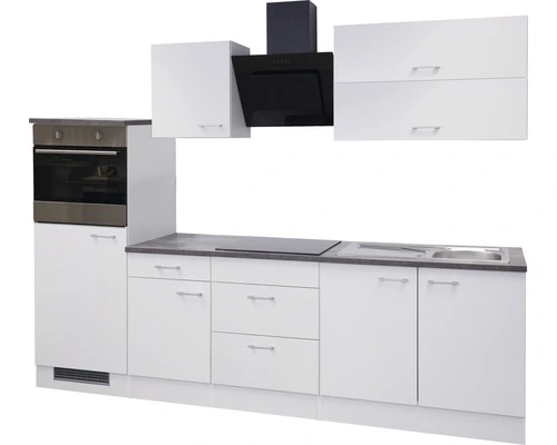 Flex-Well FLEX WELL Keukenblok Met Apparatuur Lucca Wit Mat 270x60 Cm 6 Flex-Well FLEX WELL Keukenblok Met Apparatuur Lucca Wit Mat 270x60 Cm - Afbeelding 6