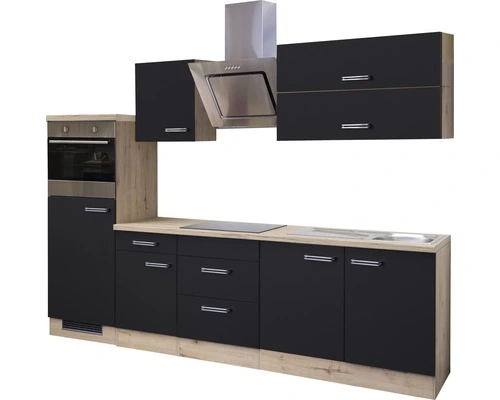 Flex-Well FLEX WELL Keukenblok Met Apparatuur Santo Antraciet Mat 270x60 Cm 6 Flex-Well FLEX WELL Keukenblok Met Apparatuur Santo Antraciet Mat 270x60 Cm - Afbeelding 6