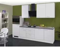 Flex-Well FLEX WELL Keukenblok Met Apparatuur Lucca Wit Mat 280x60 Cm