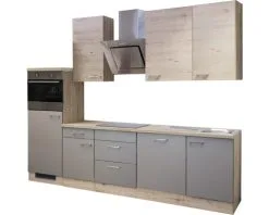 Flex-Well FLEX WELL Keukenblok Met Apparatuur Riva Kwartsiet Cubaniet En San Remo Eiken Licht Mat 280x60 Cm -Spoelbakken Verkoop DV 8 6569514 02 4c DE 20171218033547