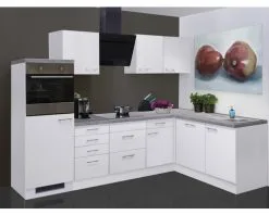 Flex-Well FLEX WELL Hoekkeuken Met Apparatuur Varo Wit Mat 280x170 Cm