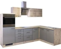 Flex-Well FLEX WELL Hoekkeuken Met Apparatuur Riva Kwartsiet Cubaniet En San Remo Eiken Licht Mat 280x170 Cm -Spoelbakken Verkoop DV 8 6569524 02 4c DE 20171218033619