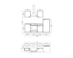 Flex-Well FLEX WELL Keukenblok Met Apparatuur Lucca Wit Mat 220x60 Cm -Spoelbakken Verkoop DV 8 6610777 09 4c DE 20220729104752