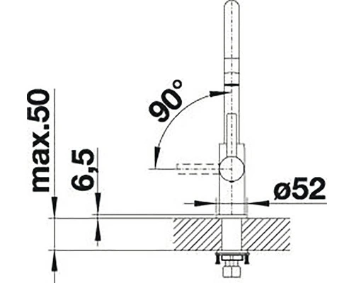 BLANCO Keukenkraan Candor RVS 3 BLANCO Keukenkraan Candor RVS - Afbeelding 3