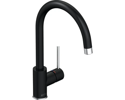 AVITAL Keukenkraan Samina Mat Zwart/chroom 1 AVITAL Keukenkraan Samina Mat Zwart/chroom